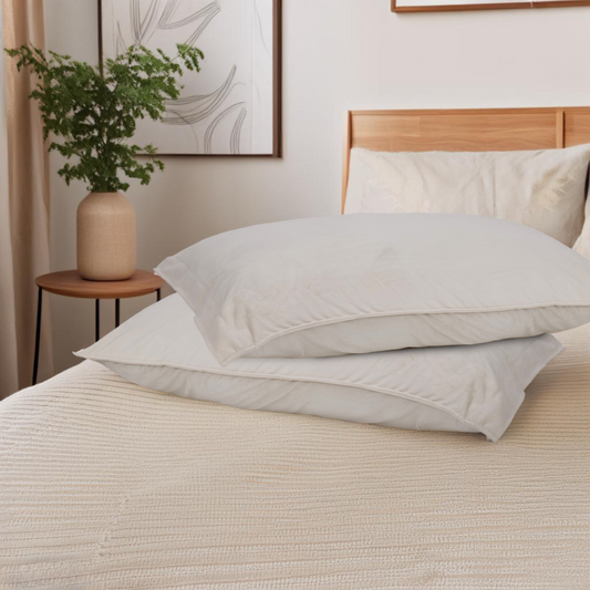 velvet ivory white pillow covers set of 2