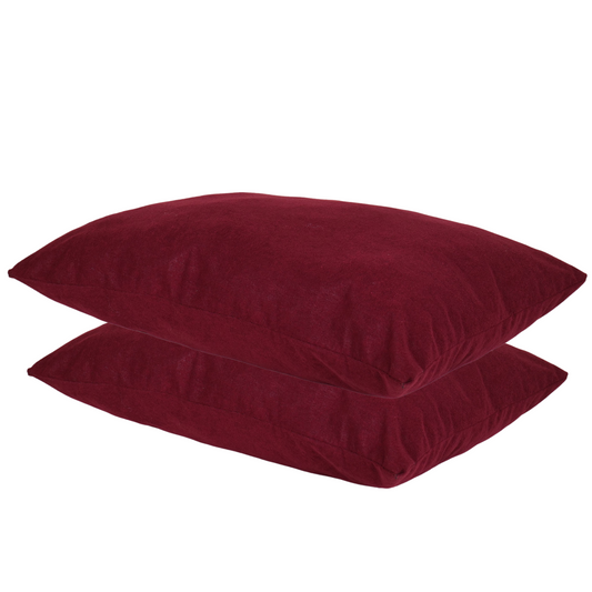 height adjustable waterproof pillows set of 2 maroon