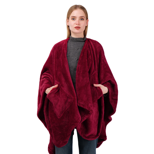 wearable throw maroon