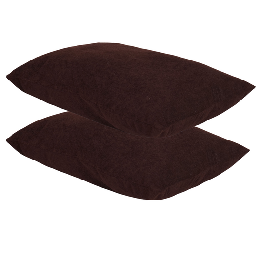 height adjustable waterproof pillows set of 2 coffee color
