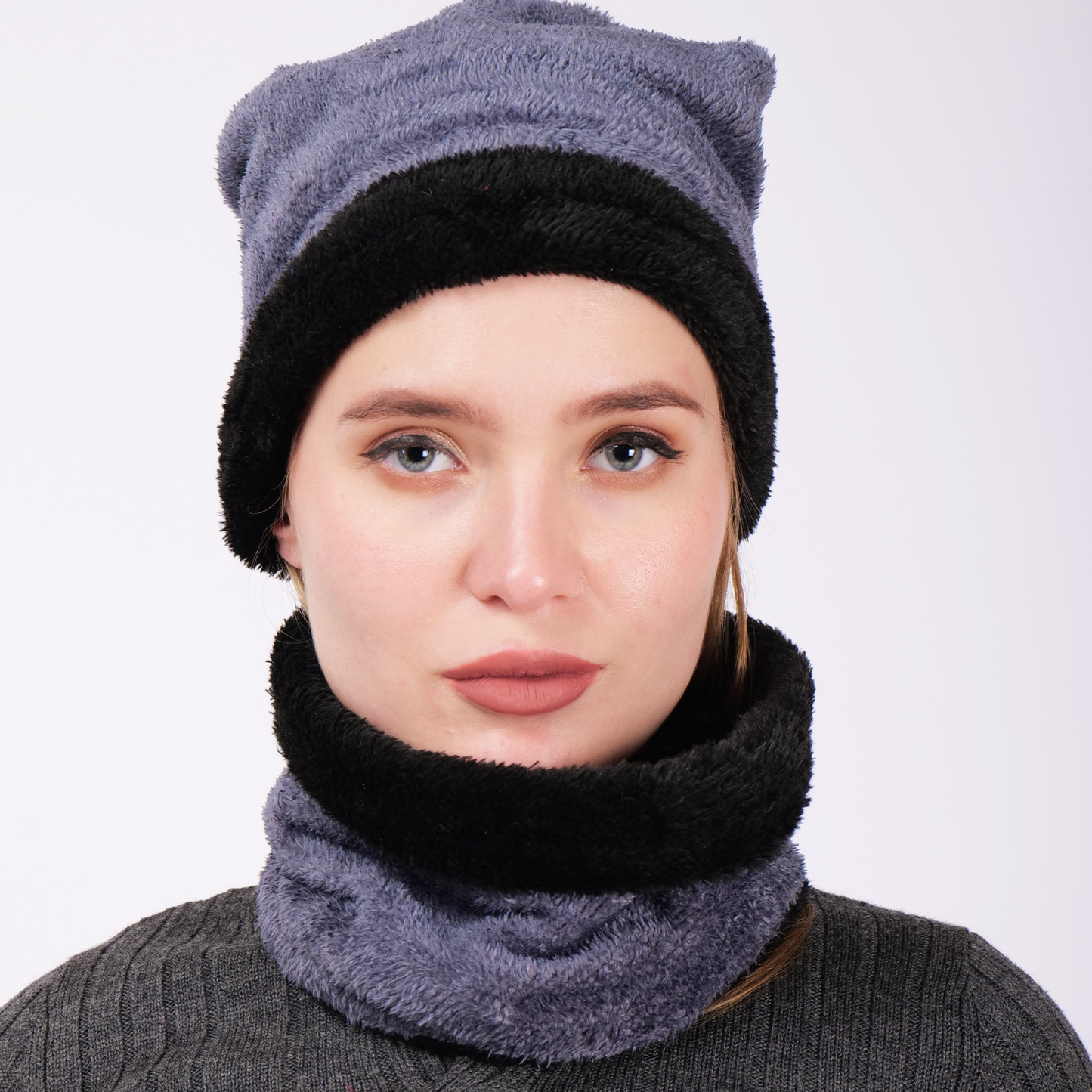neck warmer with cap