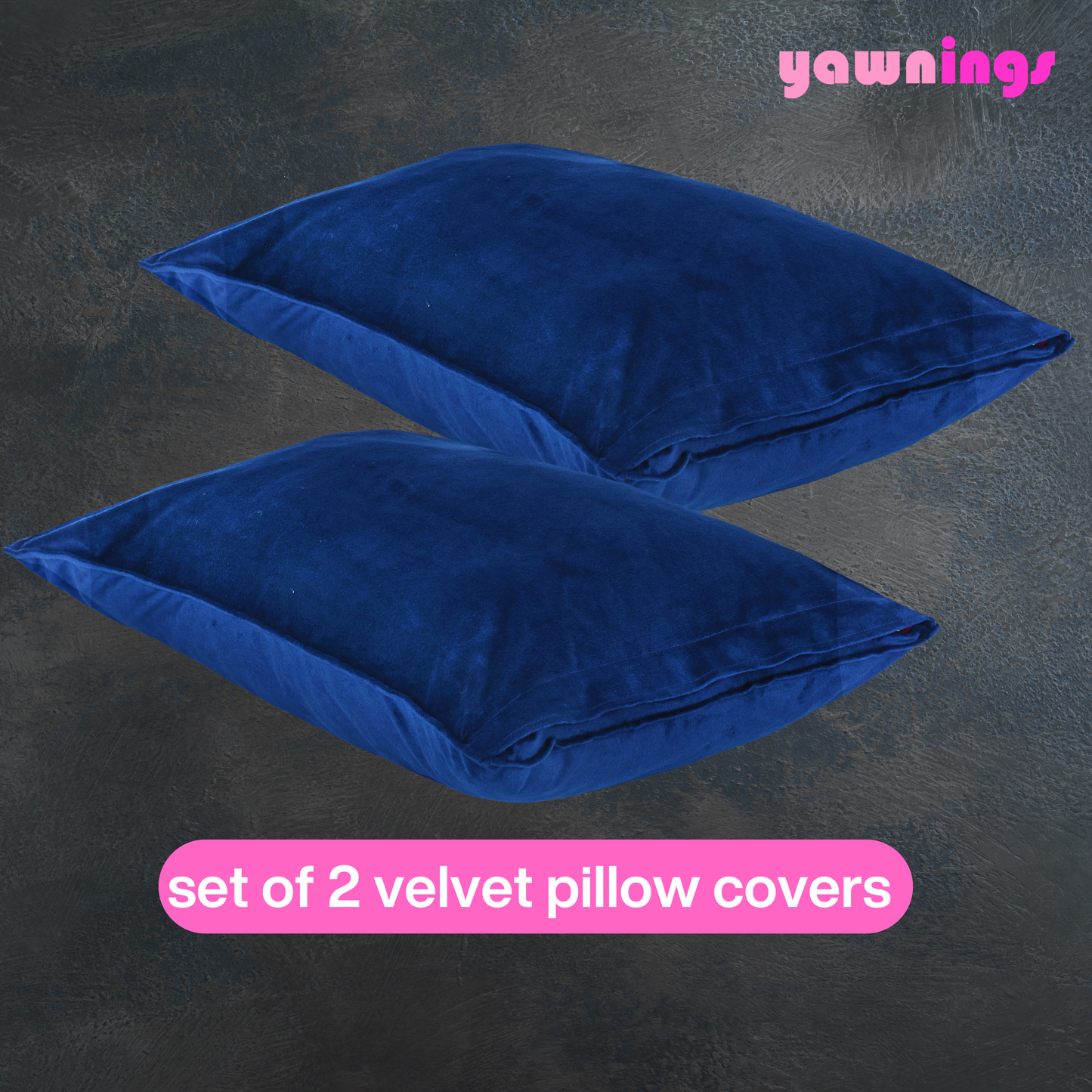 velvet navy blue pillow covers set of 2