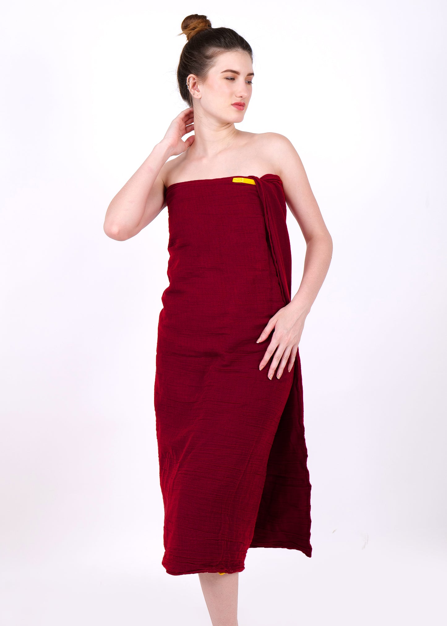 big size muslin bath sheet maroon