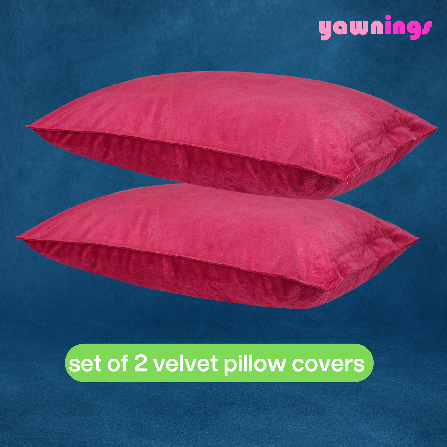 velvet pink pillow covers set of 2