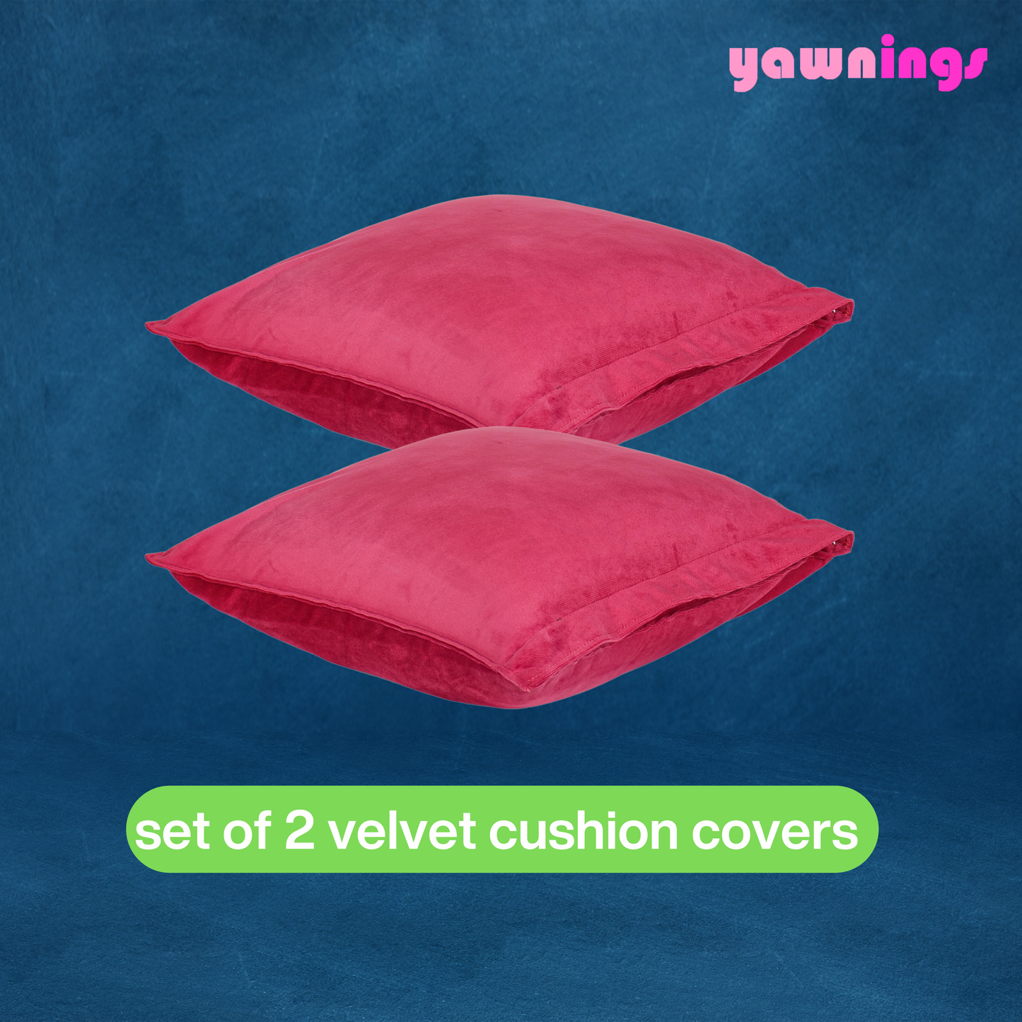 velvet pink cushion covers set of 2
