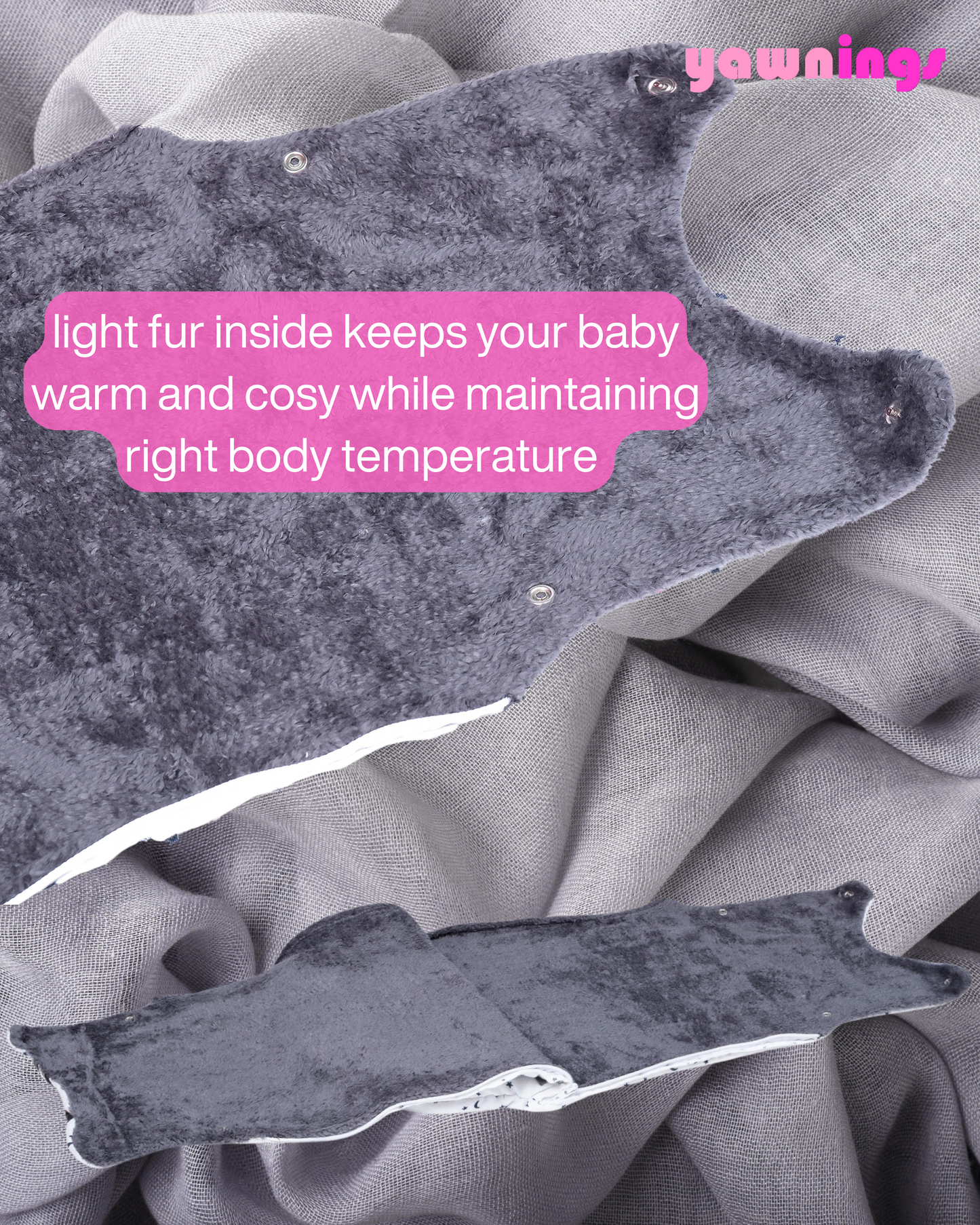 all weather AC baby sleeping bag TOG 2.5 knight