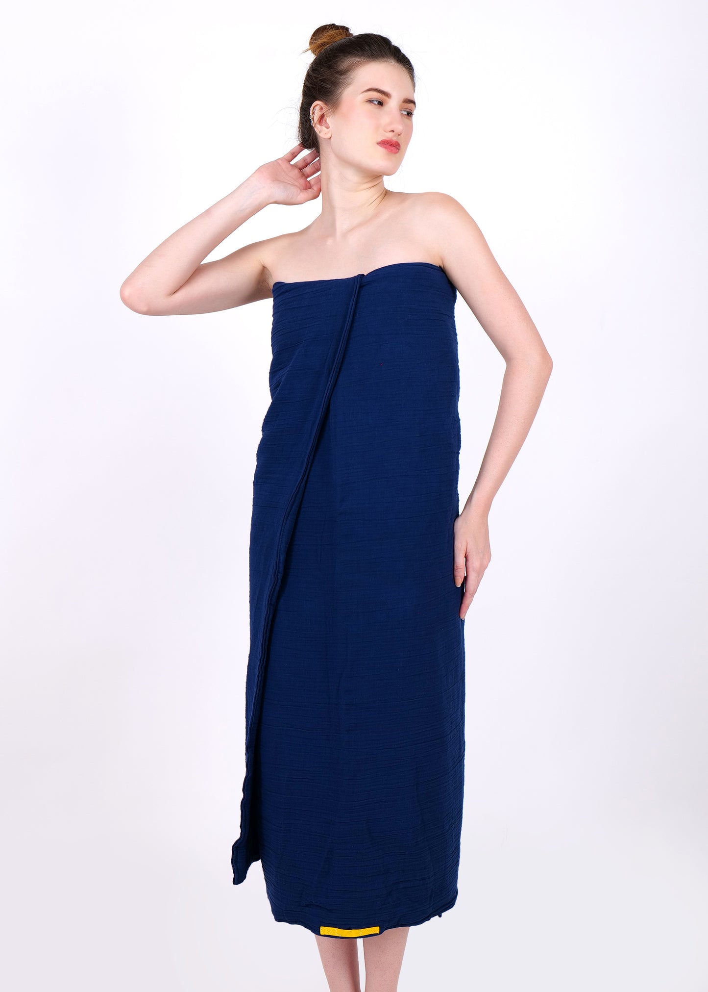 big size muslin bath sheet navy blue