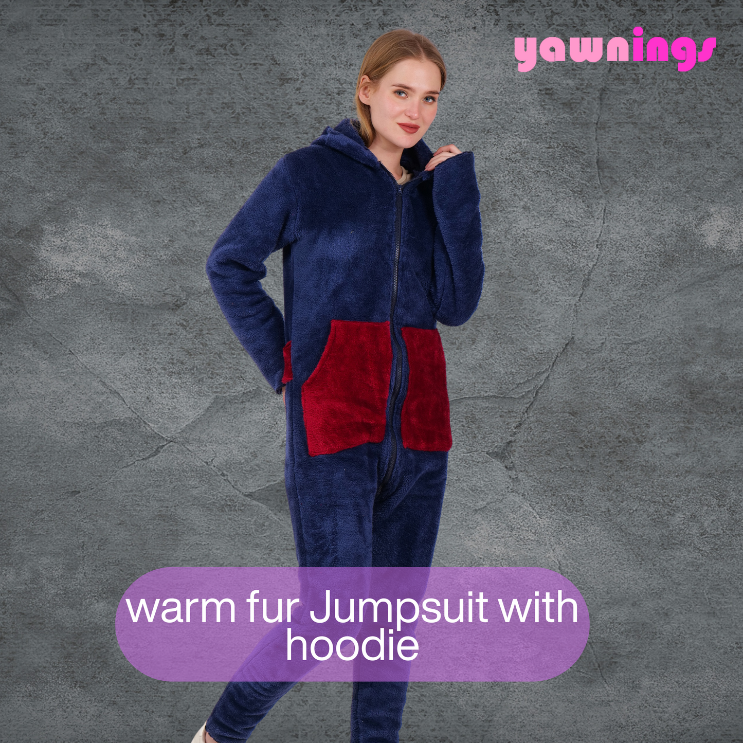 warm fur jumsuit