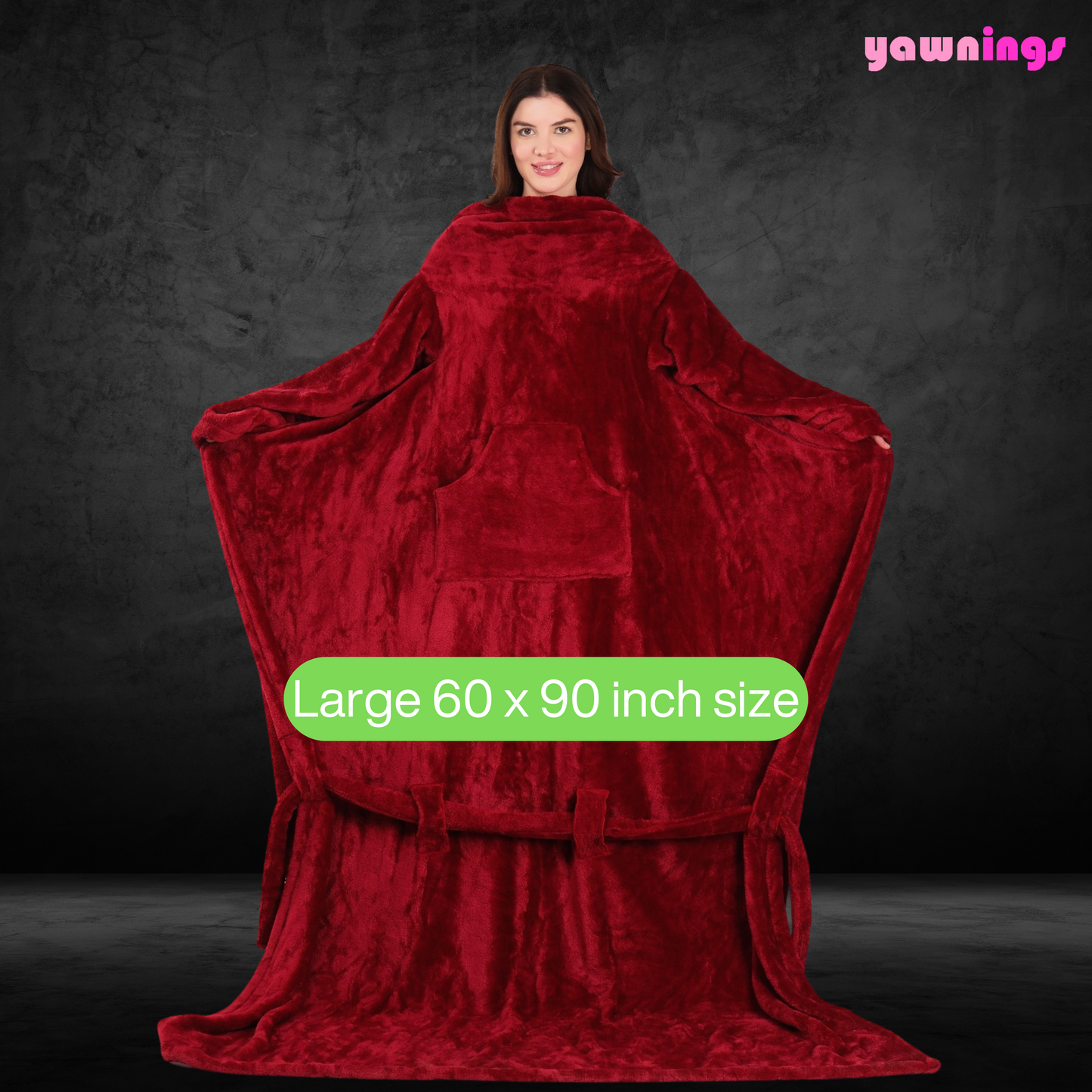 all weather wearable blanket maroon