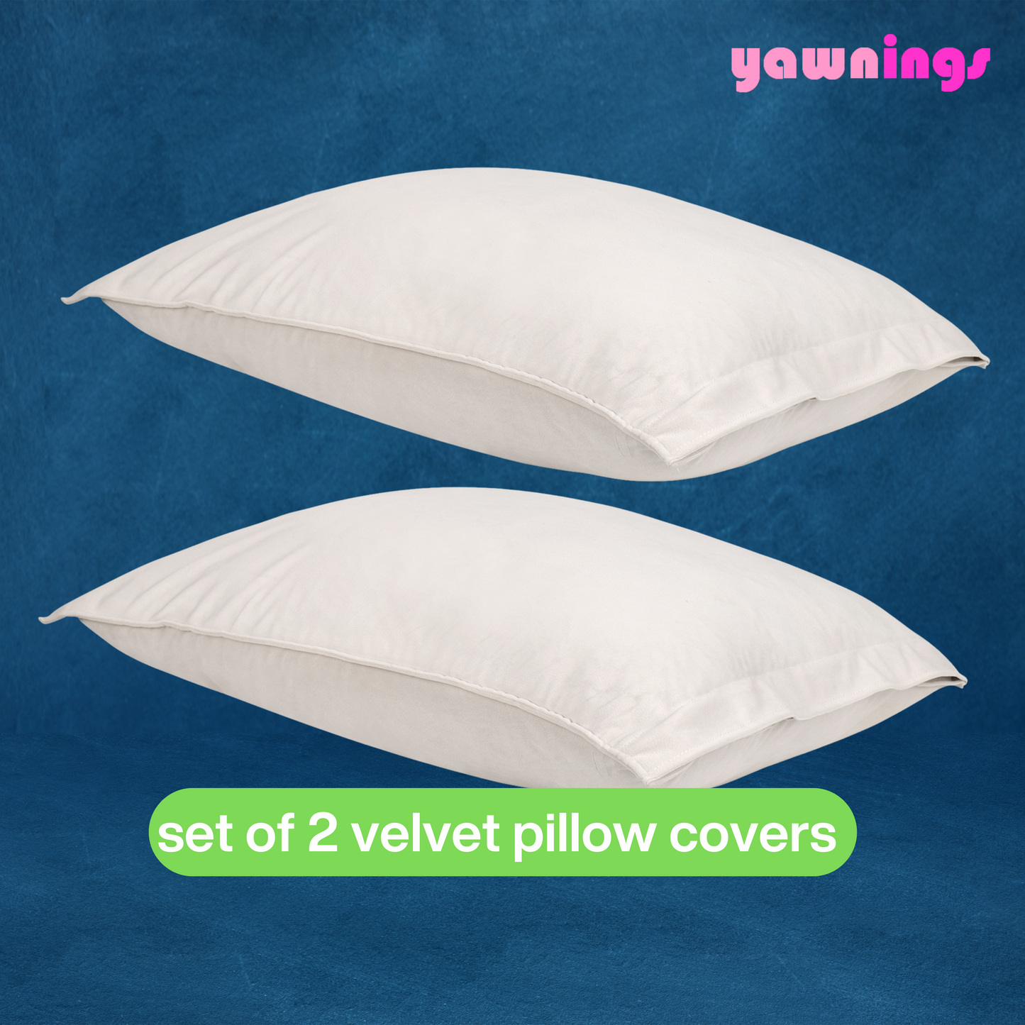 velvet ivory white pillow covers set of 2
