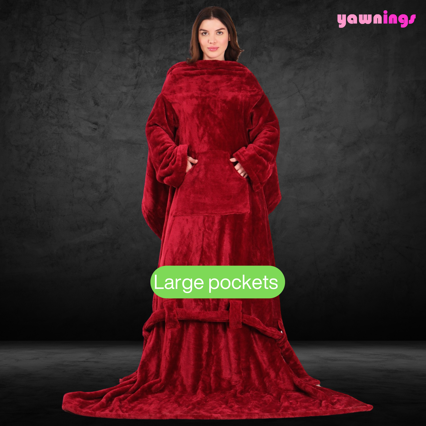 all weather wearable blanket maroon