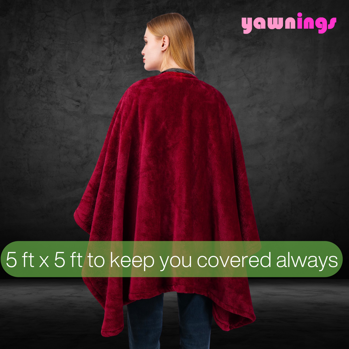 wearable throw maroon