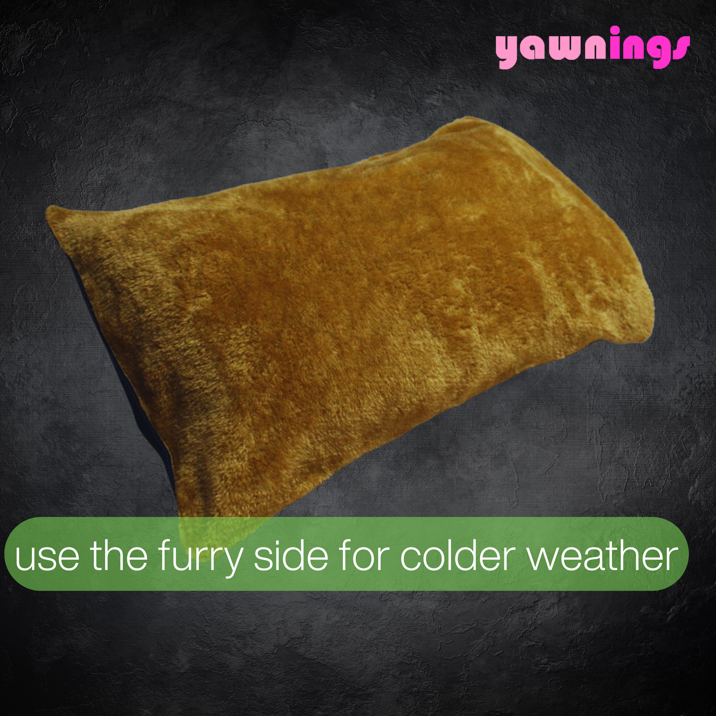all weather AC velvet fur pillow cover set of 2, blue on camel