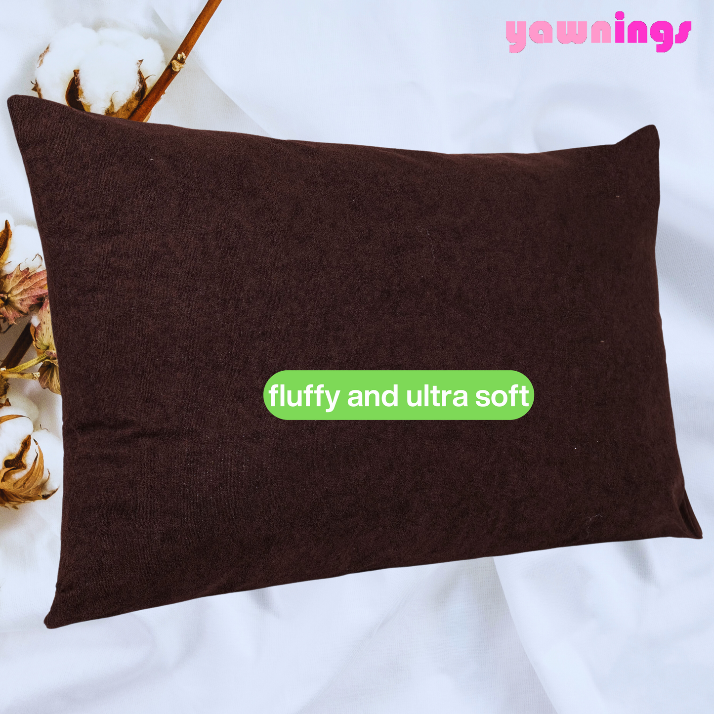 height adjustable waterproof pillows set of 2 coffee color