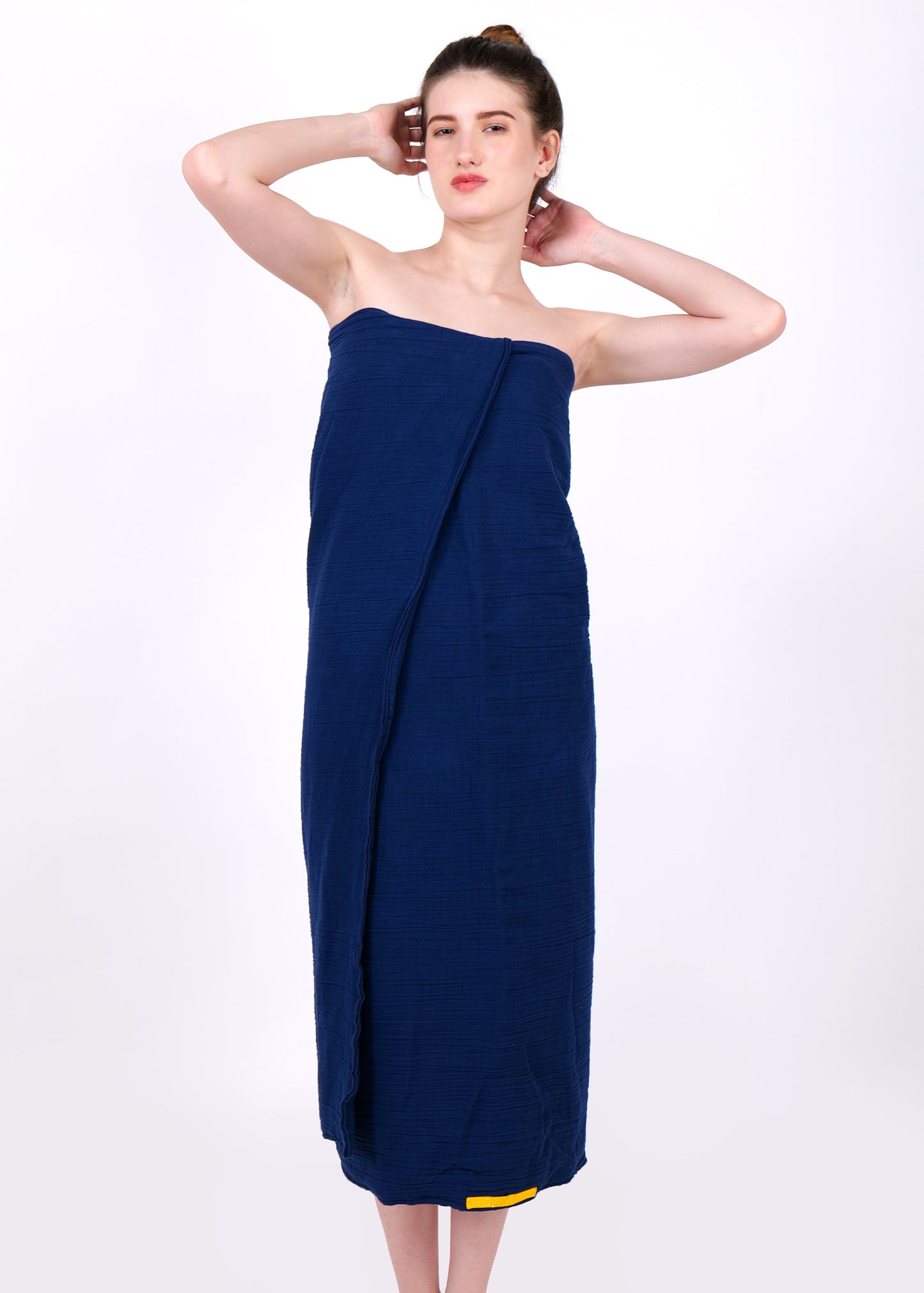 big size muslin bath sheet navy blue