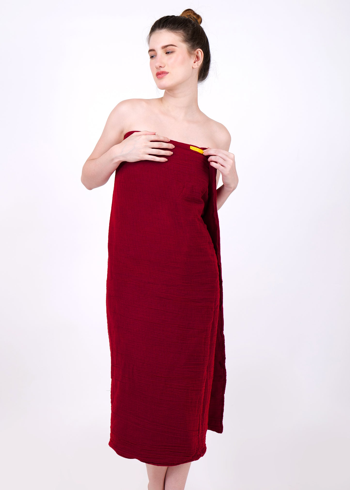 big size muslin bath sheet maroon