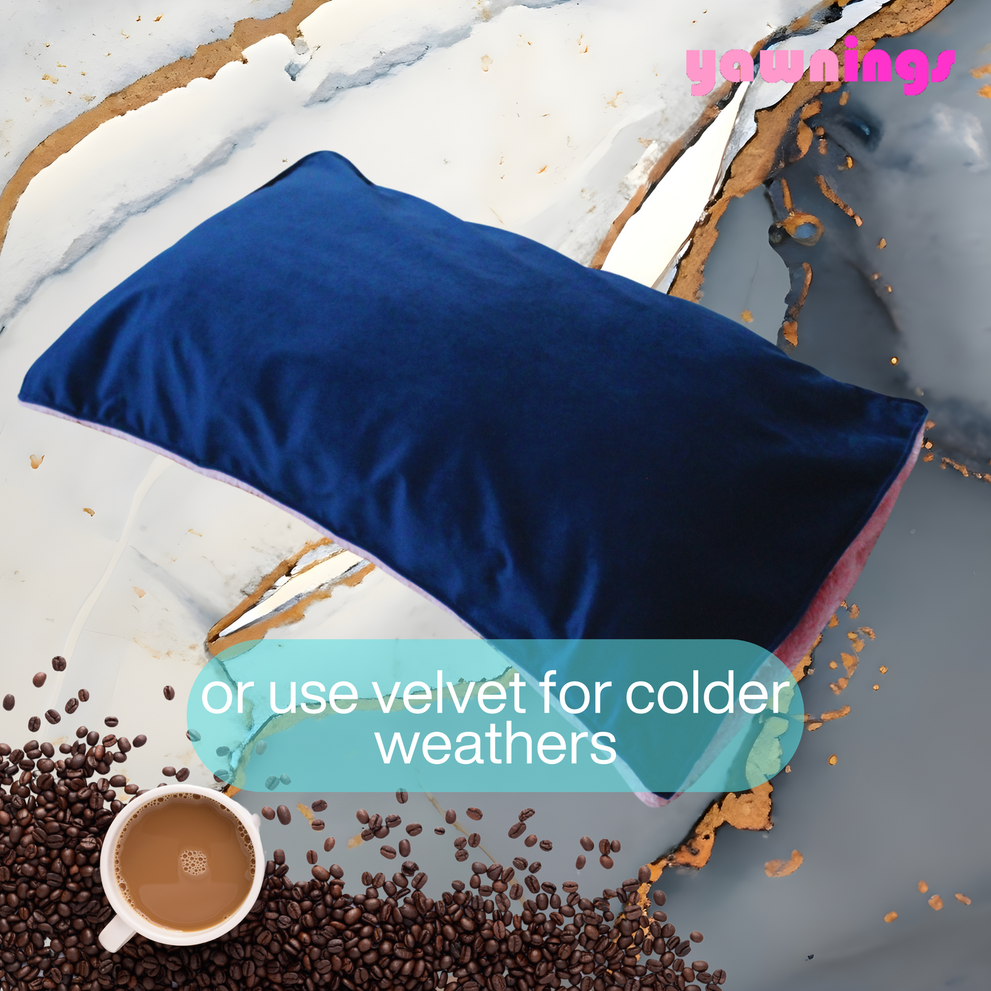 all weather AC velvet fur pillow cover set of 2, blue on pink