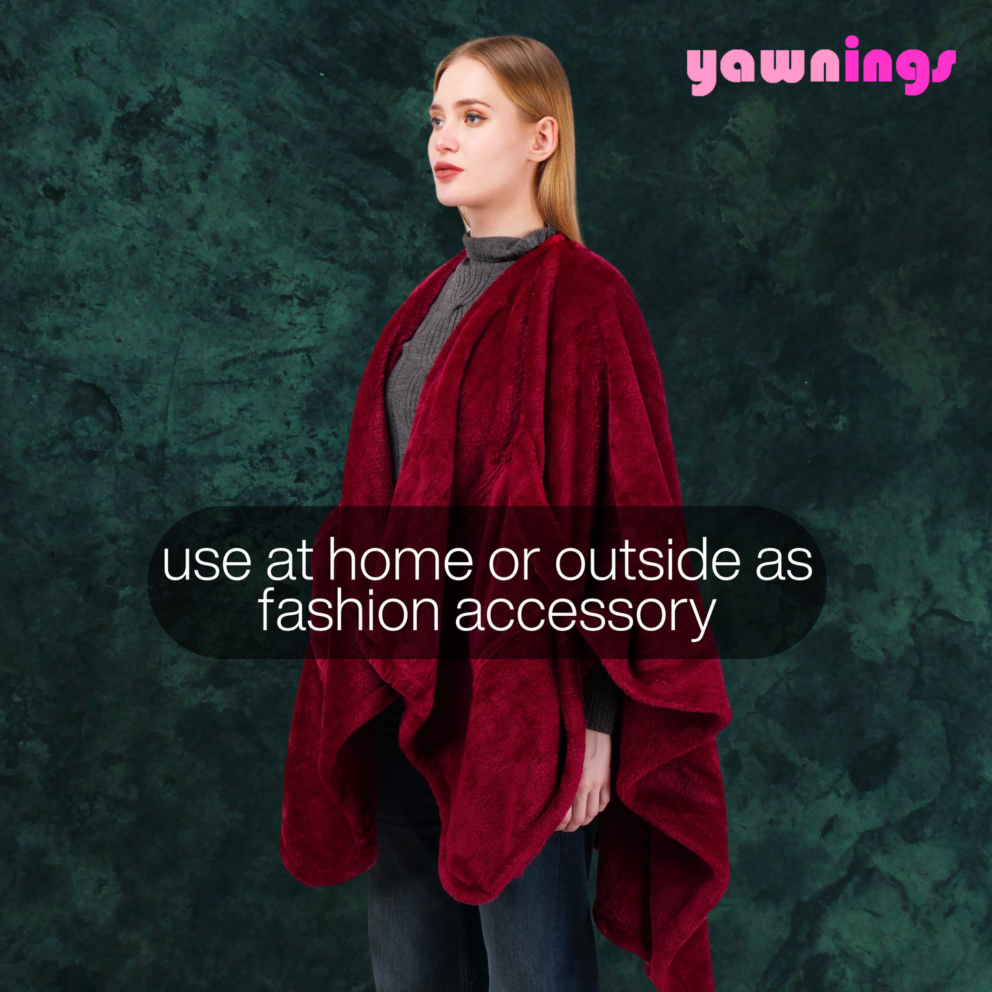 wearable throw maroon