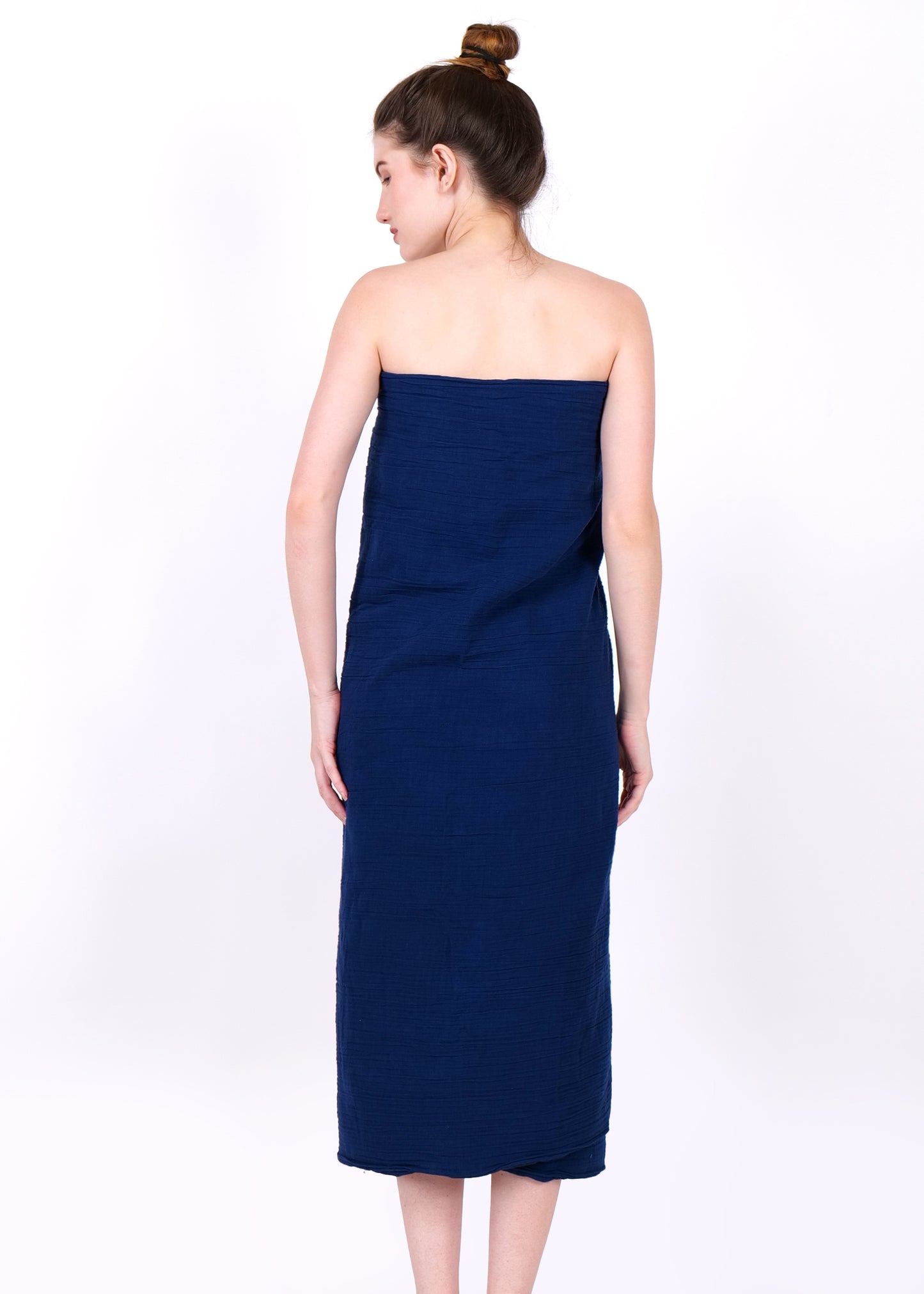 big size muslin bath sheet navy blue