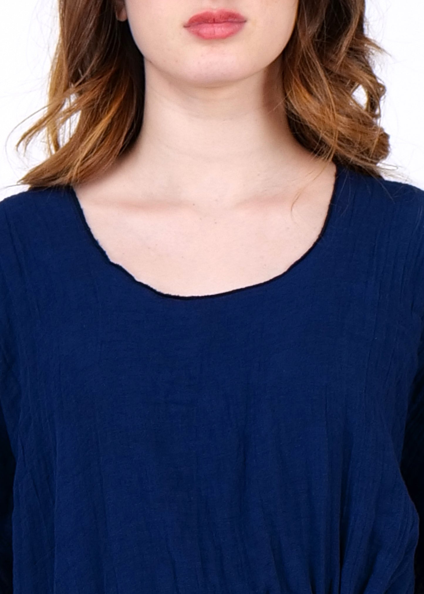 muslin kaftan night suit navy blue