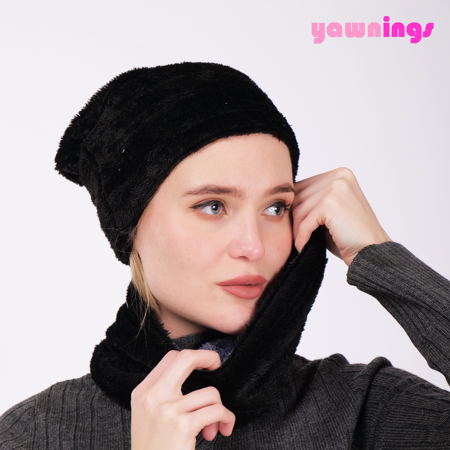 neck warmer with cap