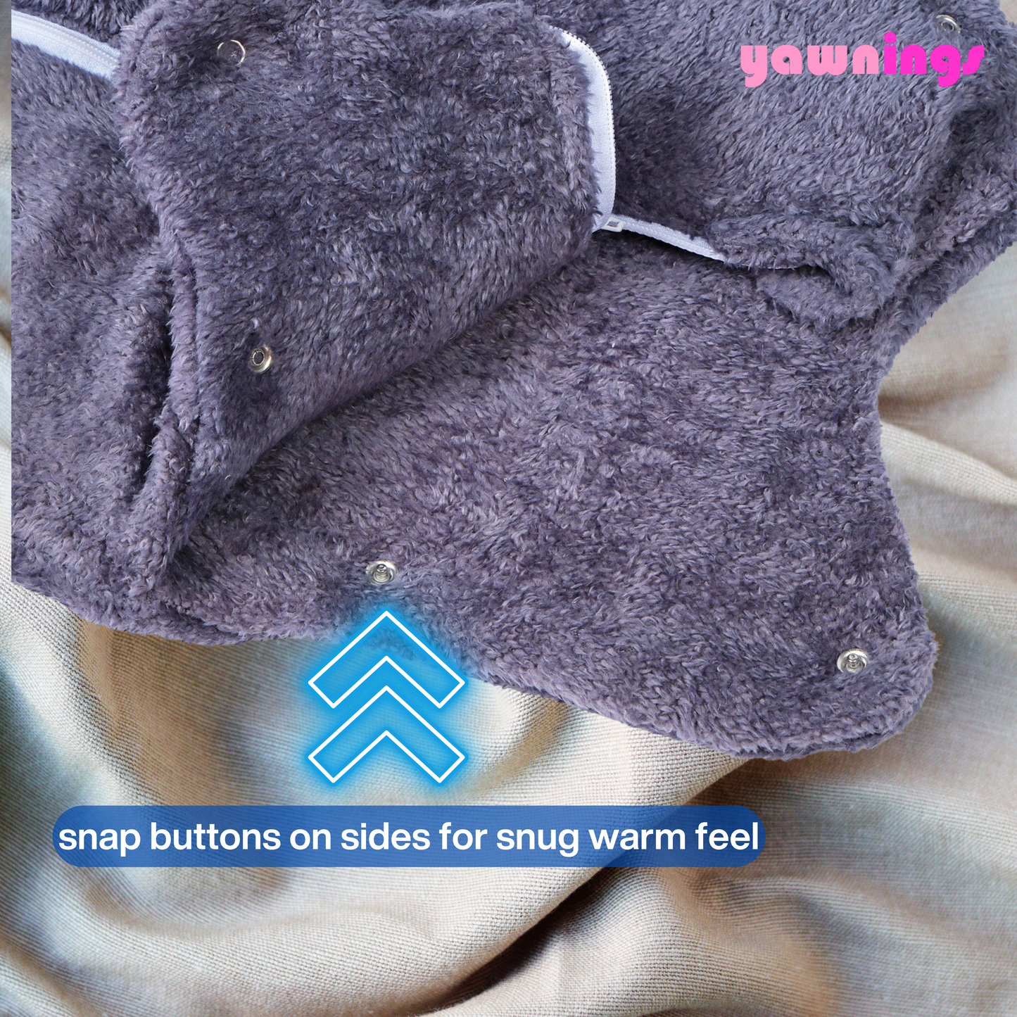 warm fur baby sleeping bag/swaddle TOG 3.5