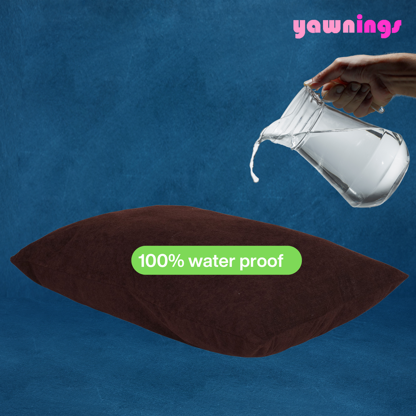 height adjustable waterproof pillows set of 4 coffee color