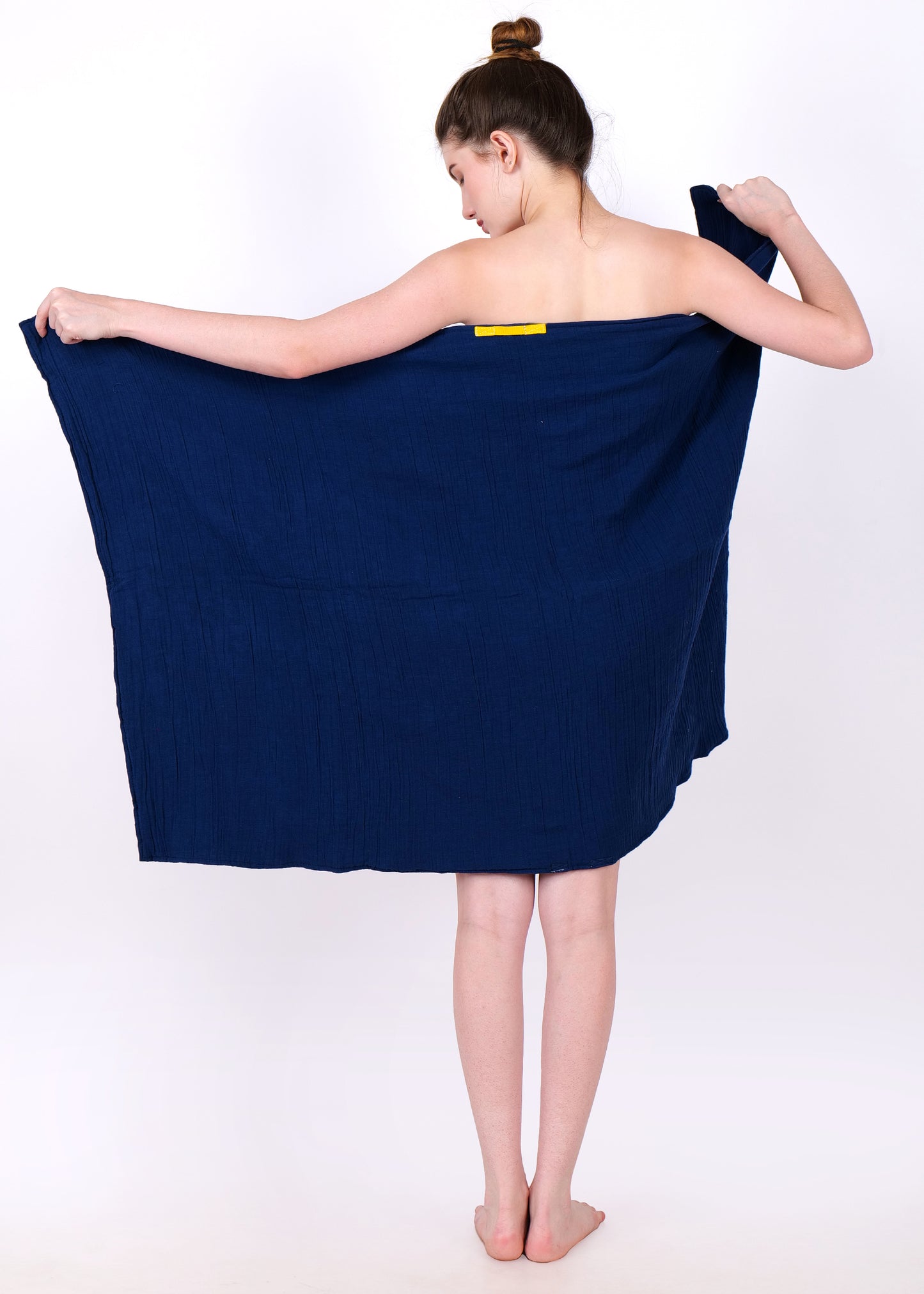 muslin bath towel Navy blue