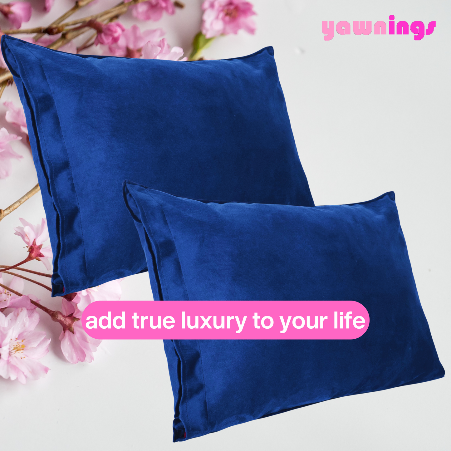 velvet navy blue pillow covers set of 2