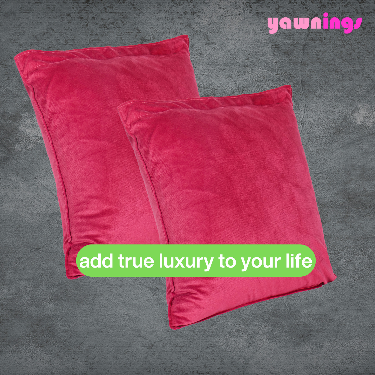 velvet pink cushion covers set of 2