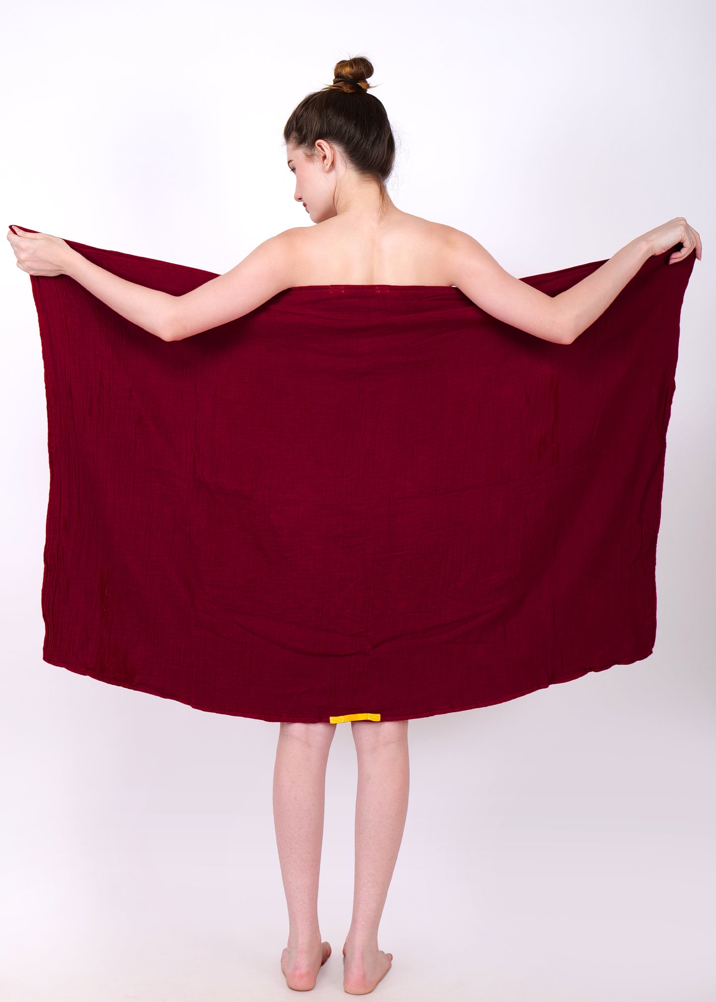 muslin bath towel maroon