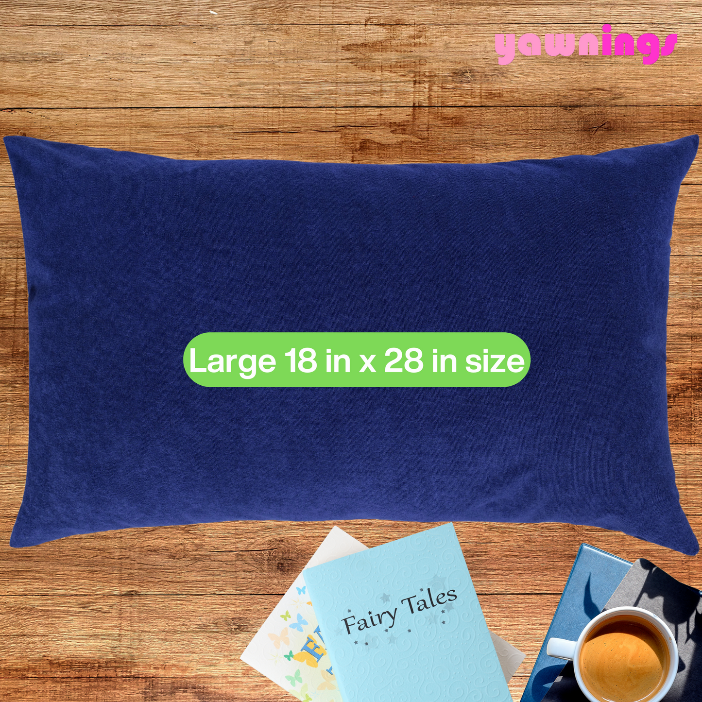height adjustable waterproof pillows set of 2 navy blue