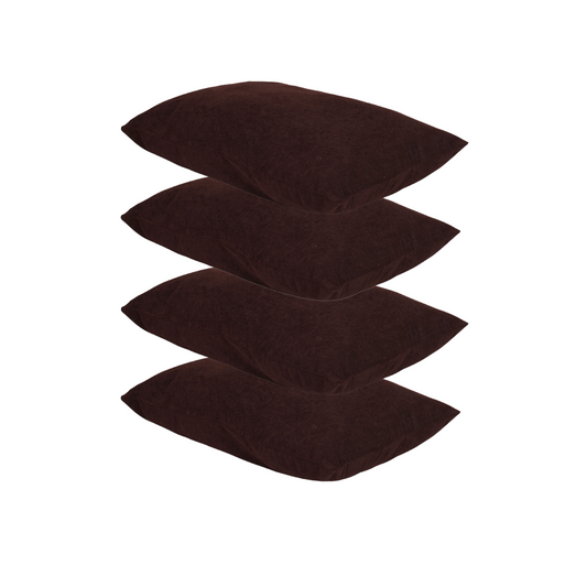 height adjustable waterproof pillows set of 4 coffee color