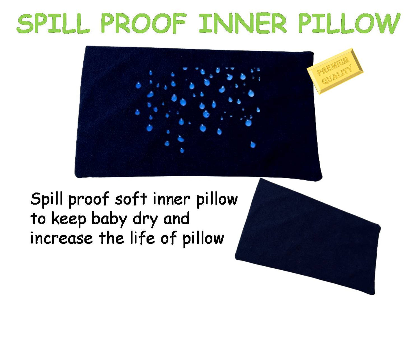 mustard seed pillow for new born baby blue