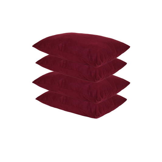 height adjustable waterproof pillows set of 4 maroon