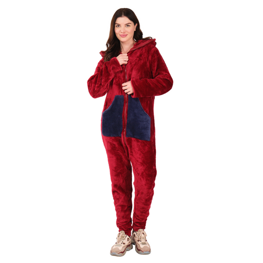 warm fur jumpsuit